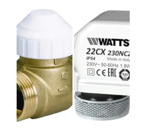 Watts Fancoil Motorlu Vana Seti DN15 İki Yollu PN16 (230 V Motor), Kvs 1,7