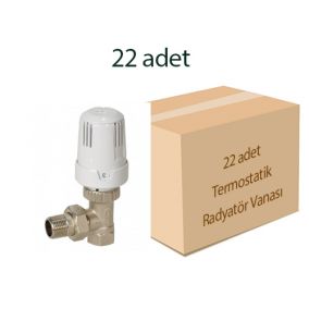 ECA Trv3 1/2 Termostatik Köşe Radyatör Vanası - 22 Adet (koli)