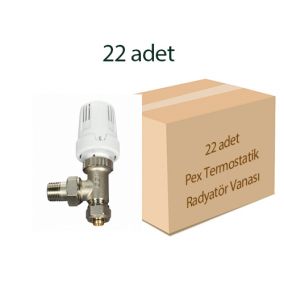 ECA Trv3 1/2 Pex Termostatik Köşe Radyatör Vanası - 22 Adet (koli)