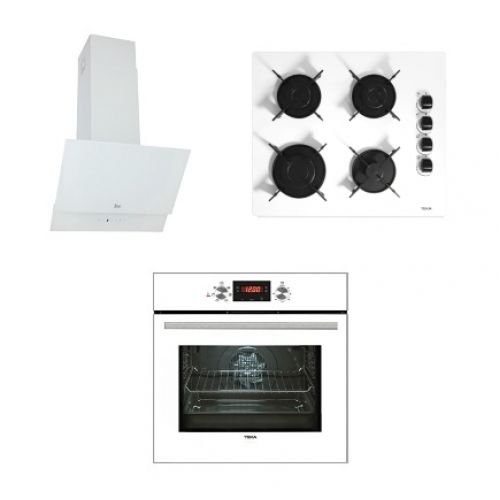 Teka Chef 6 Ankastre 3'lü Set (Ocak + Fırın + Davlumbaz) - Beyaz