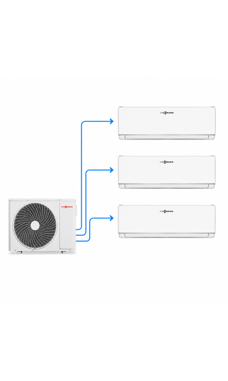 Viessmann Multi Klima 100-S 12 + 12 + 18 İç Ünite, 36 Dış Ünite (Bakır Borulama ve Montaj Hariçtir)